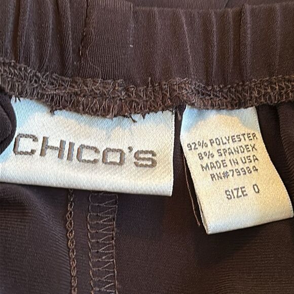 Chico’s black pull on full leg cropped polyester/spandex pants - Picture 7 of 8